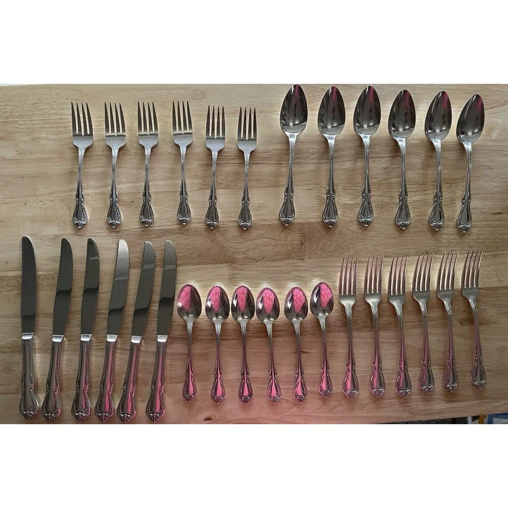 Oneida Wm A Rogers CHALICE / HARMONY‎ Silver overlaid Flatware 30 pcs serve 6